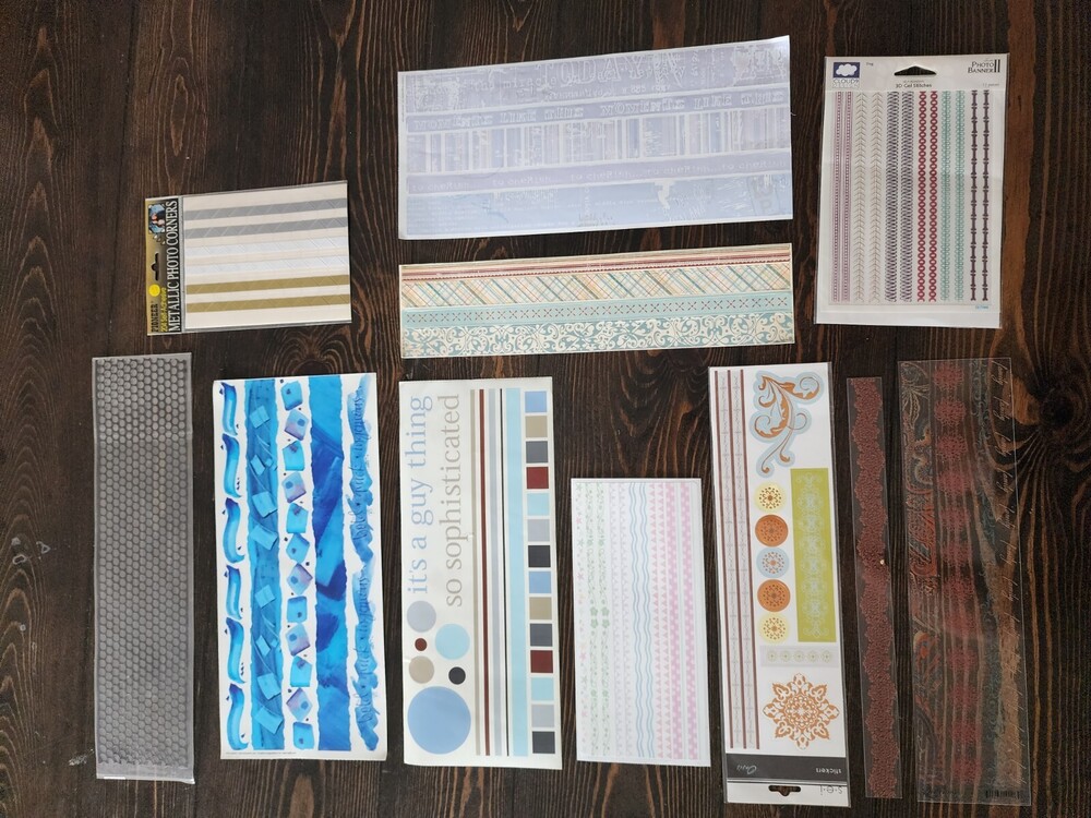Huge Sticker Border Stickers Metallic Photo Corners LOT Scrapbooking Crafts NEW
